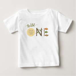 Benutzerdefiniertes Foto Wild One Baby 1. Geburtst T-shirt