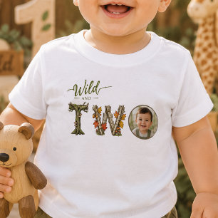 Benutzerdefiniertes Foto Wild und TWO Baby 2. Gebu T-shirt