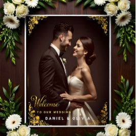 Benutzerdefiniertes Foto Willkommen zur Hochzeit  Acrylschild