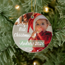 Benutzerdefiniertes Foto zum ersten Weihnachten de