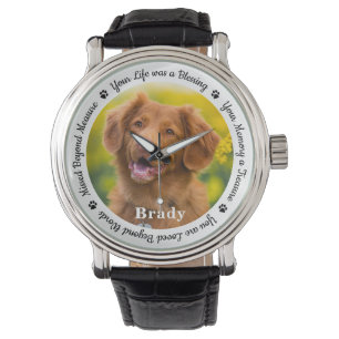 Benutzerdefiniertes Foto zur Erinnerung an Hunde Armbanduhr