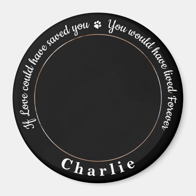 Benutzerdefiniertes Foto zur Erinnerung an Pet Los Magnet (Vorne)