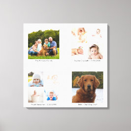 Benutzerdefiniertes Fotocollage 4 Panel Gruppieren Leinwanddruck