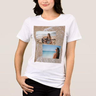 Benutzerdefiniertes Fotocollage-T-Shirt Strandur Tri-Blend Shirt