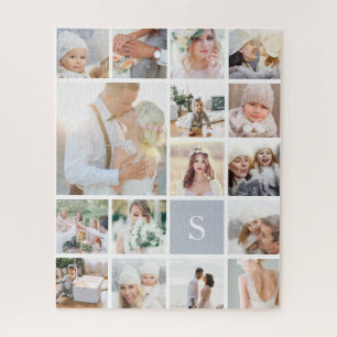 Benutzerdefiniertes FotoCollage und Monogramm Puzzle