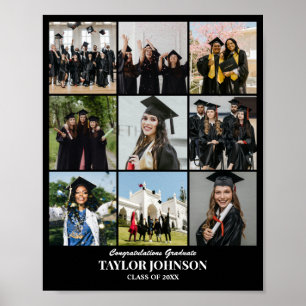 Benutzerdefiniertes Fotocollagenraster 9 Bilder 8x Poster