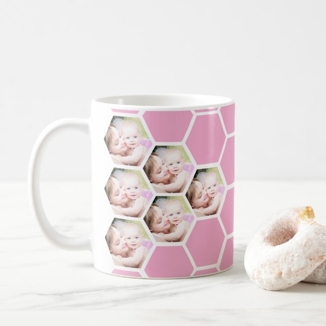 Benutzerdefiniertes Fotogeschenk zum Muttertag Kaffeetasse (Mit Donut)