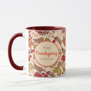 Benutzerdefiniertes Freundes-Dankfest mit Herbstla Tasse