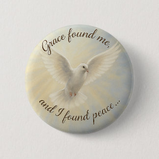 Benutzerdefiniertes Friedens-Tauben-Button-Design. Button