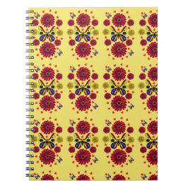 Benutzerdefiniertes Frühlings-Schmetterling-Blumen Notizblock