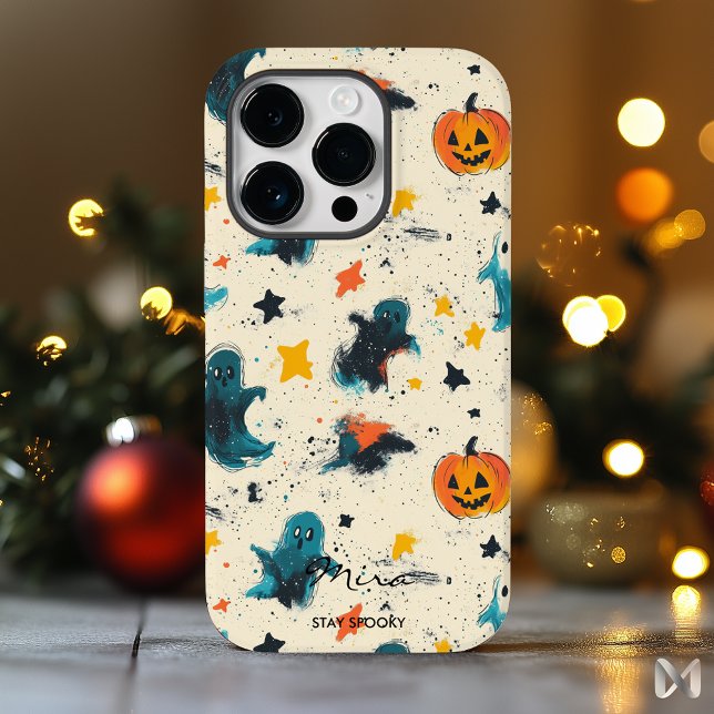 Benutzerdefiniertes Fun Halloween mit Name und Zit Case-Mate iPhone Hülle (Von Creator hochgeladen)