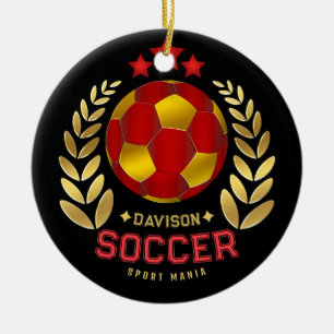 Benutzerdefiniertes Fußball-Logo Keramik Ornament