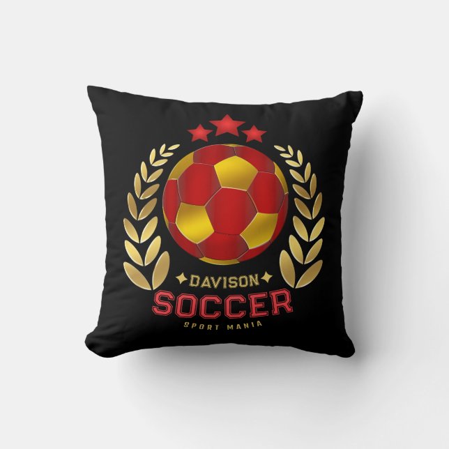 Benutzerdefiniertes Fußball-Logo Kissen (Vorderseite)