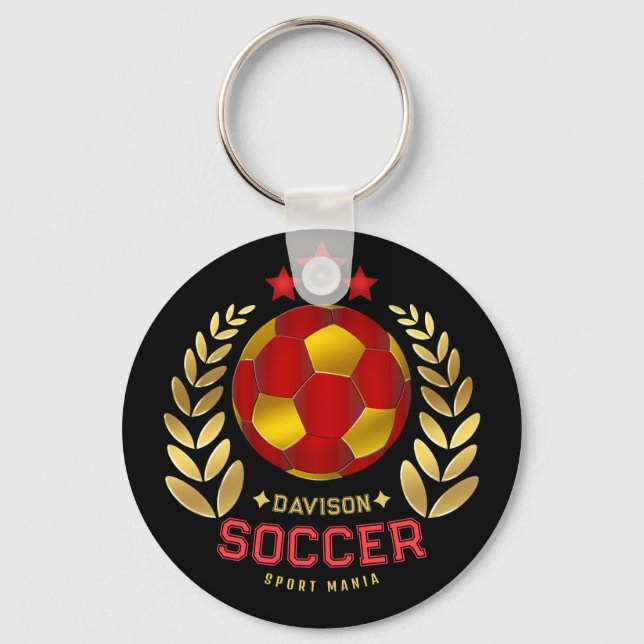 Benutzerdefiniertes Fußball-Logo Schlüsselanhänger (Vorderseite)