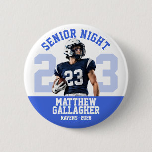 Benutzerdefiniertes Fußball-Senior-Night-Spielerfo Button