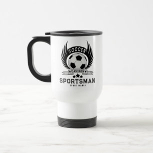 Benutzerdefiniertes Fußball-Sportler-Emblem mit Ba Reisebecher