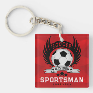 Benutzerdefiniertes Fußball-Sportler-Emblem mit Ba Schlüsselanhänger