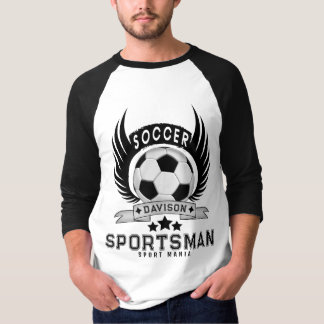 Benutzerdefiniertes Fußball-Sportler-Emblem mit Ba T-Shirt