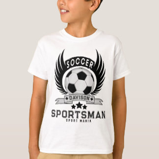 Benutzerdefiniertes Fußball-Sportler-Emblem mit Ba T-Shirt