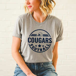 Benutzerdefiniertes Fußball-Team-Abzeichen Navy-Gr Tri-Blend Shirt