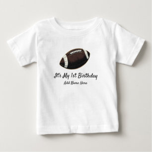 Benutzerdefiniertes Fußball-Thema Erster Geburtsta Baby T-shirt