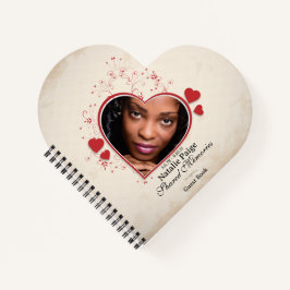 Benutzerdefiniertes Gästebuch für das Thema Herz Notizbuch