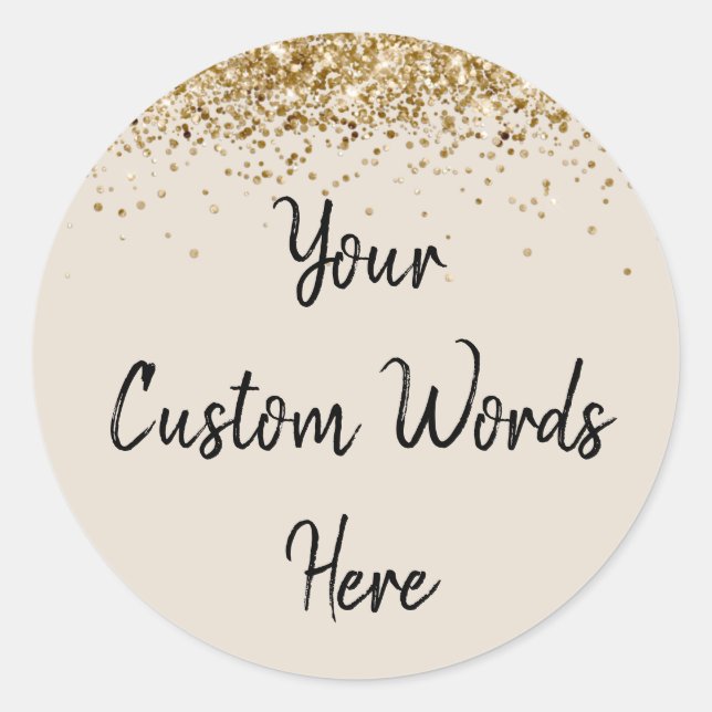 Benutzerdefiniertes Gastgeschenk Personalisiert Ge Runder Aufkleber (Vorderseite)