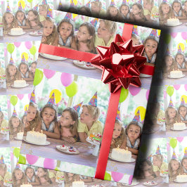 Benutzerdefiniertes Geburtstagsfoto Geschenkpapier