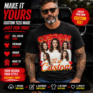 Benutzerdefiniertes Geburtstagsgeschenk-Bootleg fü T-Shirt
