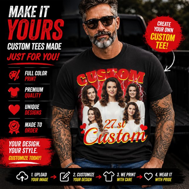 Benutzerdefiniertes Geburtstagsgeschenk-Bootleg fü T-Shirt (Von Creator hochgeladen)