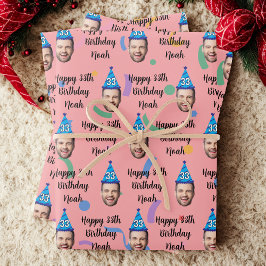 Benutzerdefiniertes Geburtstagsgeschenkpapier, Ros Geschenkpapier Set