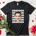 Benutzerdefiniertes Geburtstagsgesicht Personalisi T-Shirt<br><div class="desc">Custom Birthday Face Personalisiert Party Foto T - Shirt</div>