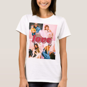 Benutzerdefiniertes gefiltertes Foto der Liebe x4 T-Shirt