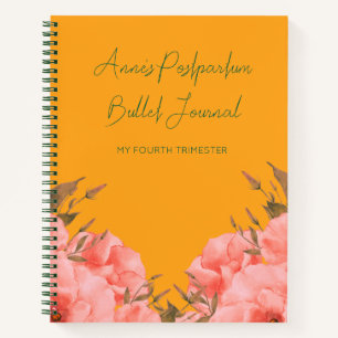 Benutzerdefiniertes gelbes Blumen Bullet Journal f Notizbuch