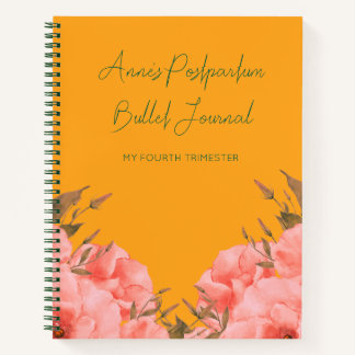 Benutzerdefiniertes gelbes Blumen Bullet Journal f Notizbuch