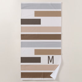 Benutzerdefiniertes geometrisches Erdtonmuster Strandtuch