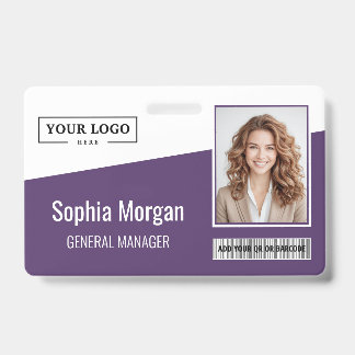 Benutzerdefiniertes Geschäft-Logo-Barcode-Foto-Mit Ausweis