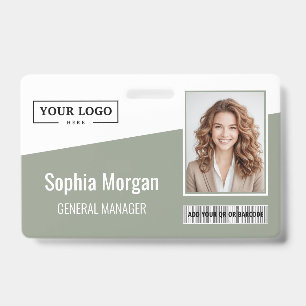 Benutzerdefiniertes Geschäft-Logo-Barcode-Foto-Mit Ausweis