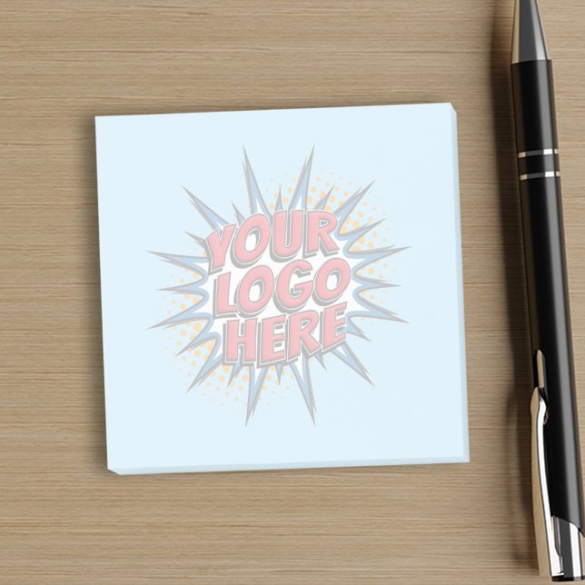 Benutzerdefiniertes Geschäft - Logo-Blau Post-it Klebezettel (Von Creator hochgeladen)