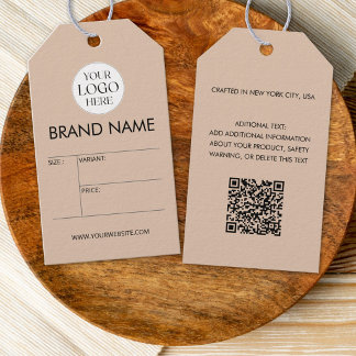 Benutzerdefiniertes Geschäft-Logo modernes minimal Geschenkanhänger