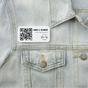 Benutzerdefiniertes Geschäft-Logo QR-Code-Website Namensschild