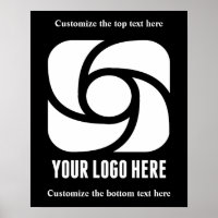 Benutzerdefiniertes Geschäft-Logo Schwarz Weiß Unt