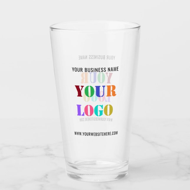 Benutzerdefiniertes Geschäft-Logo und Text Werbegl Glas (Vorderseite)