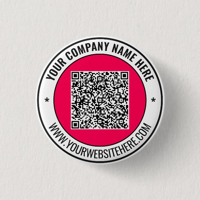Benutzerdefiniertes Geschäftsförderungs-QR-Code-Bu Button (Vorderseite)