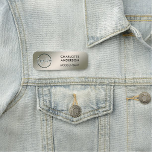 Benutzerdefiniertes Geschäftslogo Basic Mitarbeite Namensschild