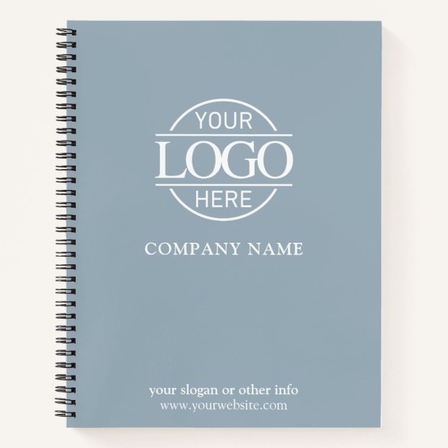 Benutzerdefiniertes Geschäftslogo & Branding Werbe Notizbuch (Vorderseite)
