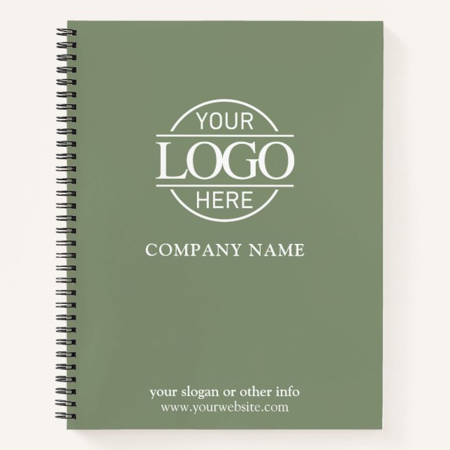Benutzerdefiniertes Geschäftslogo & Branding Werbe Notizbuch (Vorderseite)