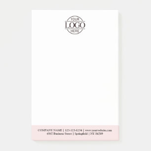 Benutzerdefiniertes Geschäftslogo Elegant Einfach  Post-it Klebezettel
