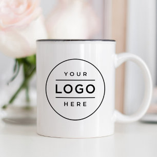 Benutzerdefiniertes Geschäftslogo Markenwerbung Zweifarbige Tasse