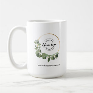 Benutzerdefiniertes Geschäftslogo mit Grünzeug-Kra Kaffeetasse